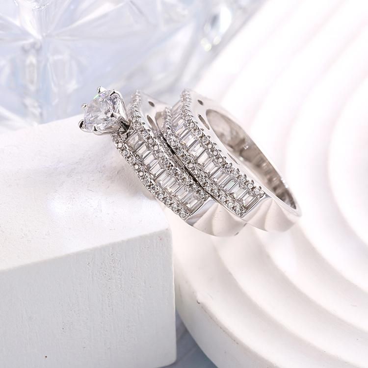 Moissanite Cubic Zirconia Fashion Jewelry Elegant 925 Silver Fashion Accessories Factory Wholesale Trendy 2022 Fine Ring
