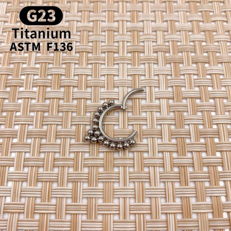 G23 Titanium Earring Hoop Hinged Septum Rings and Nose Rings Hoops for Women Men