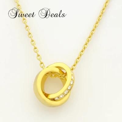Fashion Round Double Ring Single Ring Full Set Necklace Jewelry