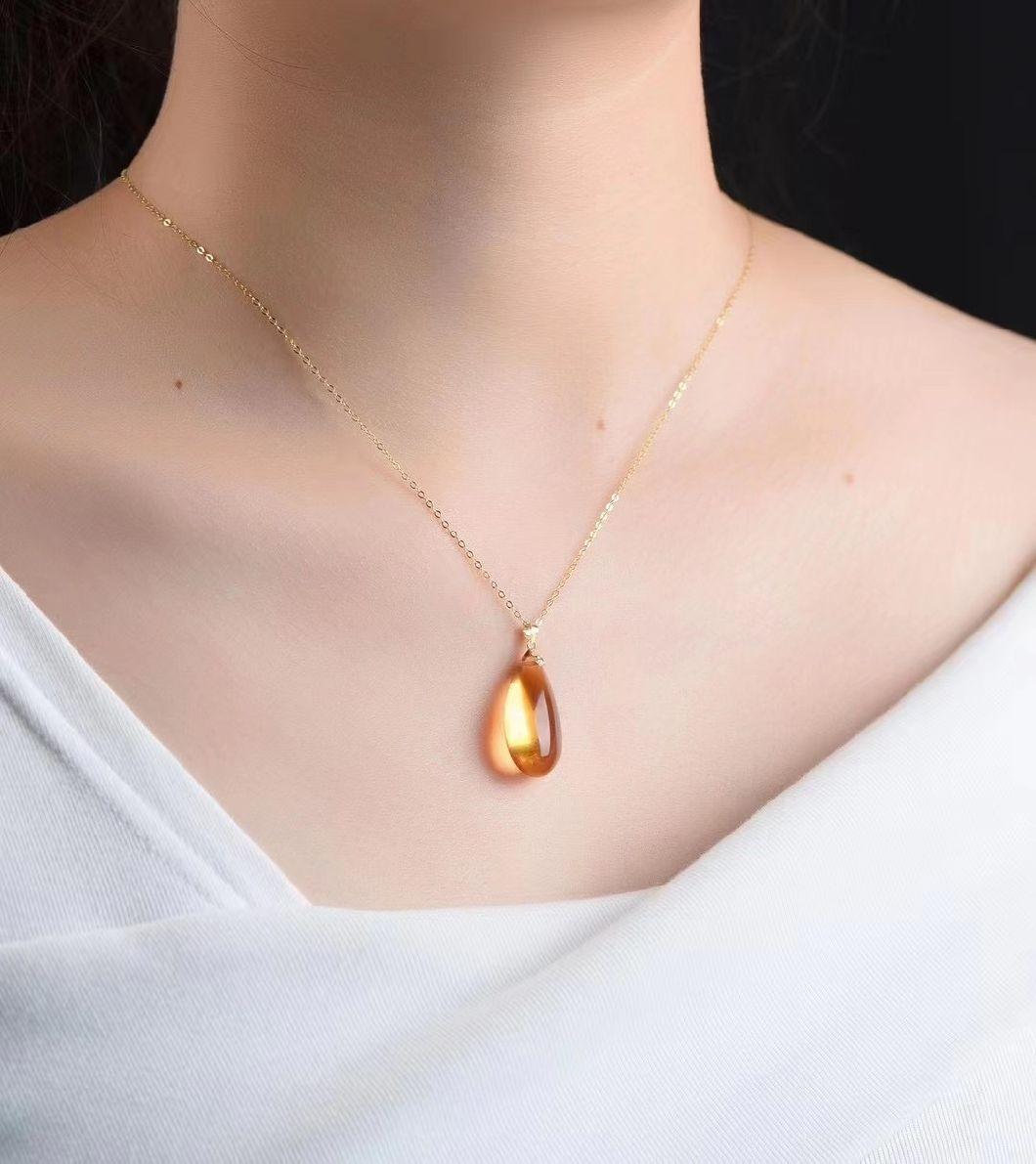 China Natural Crystal Citrine Pendant Donghai Crystal