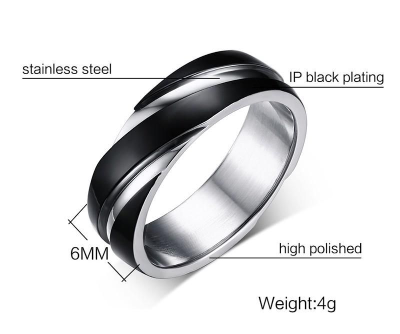 Fashion Jewelry Inner Arc Double Oblique Side Batch Flower Twill Ring in Black
