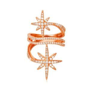 Star Design Hip Hop CZ Ring Fashion Jewelry Accessories