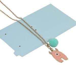 Letter a&#160; with Pompom Charm Necklace