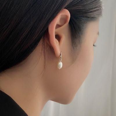 New Arrival Latest Flower Women Earring 925 Sterling Silver Gold Plated Freshwater Pearl Earrings