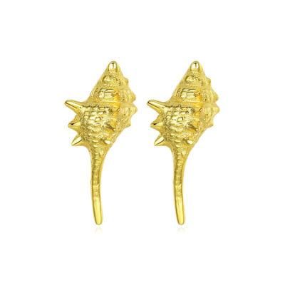 Conch Design Sliver and Gloden Fashion Ear Stud