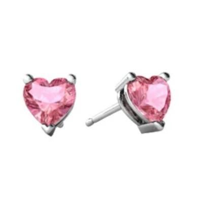 Stainless Steel Amethyst Earring Studs