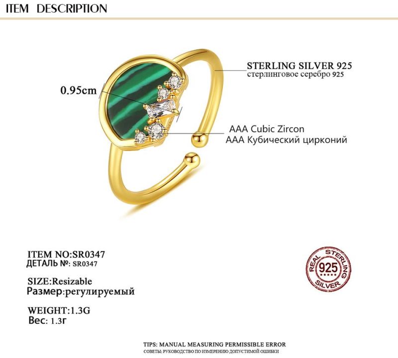 Custom Make Green Silver Ring with AAA Cubic Ziron
