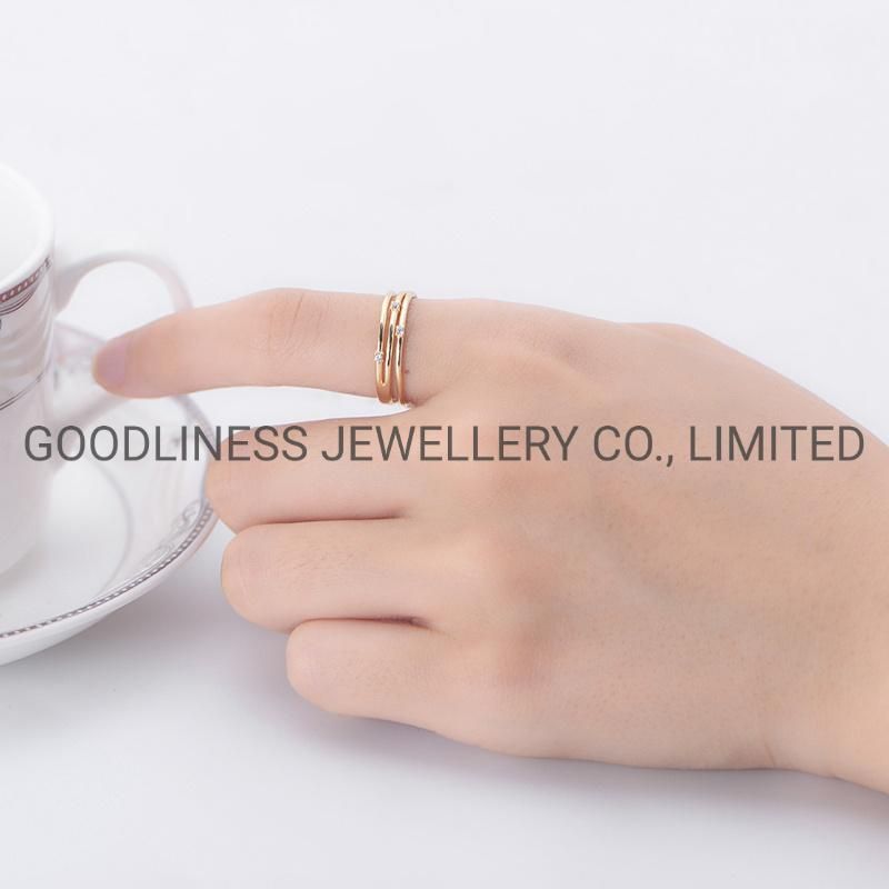 925 Sterling Silver Fine Jewelry Simple Women CZ Rings