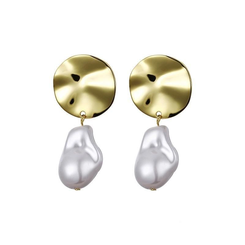 2022 Newest Fashion Silver or Brass Baroque Pearl Earring for Women