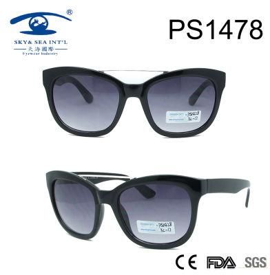 New Woman Style Metal Bridge Cat Eye PC Sunglasses (PS1478)