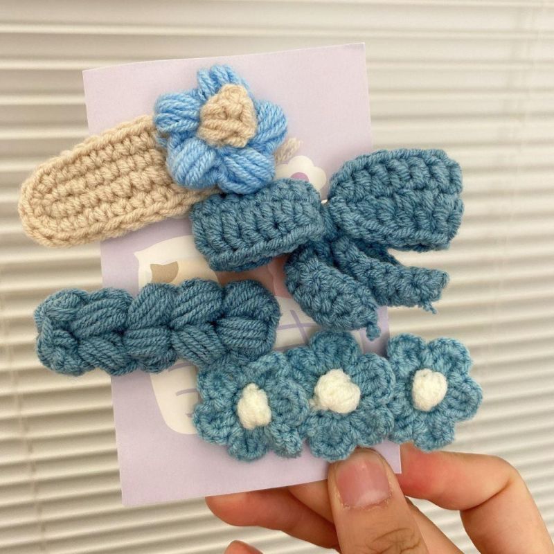 Crochet Hair Clips 4PCS a Set Ym257