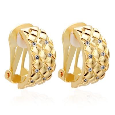 2021 Big Hoop Circle Twist Earrings Wholesale Gold Plated Mix Fine Line Woman Earrings