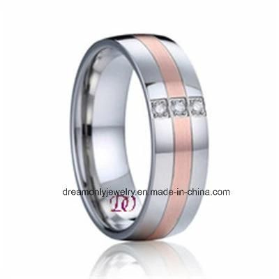 Rose Gold Plated Stainless Steel Ring for Women