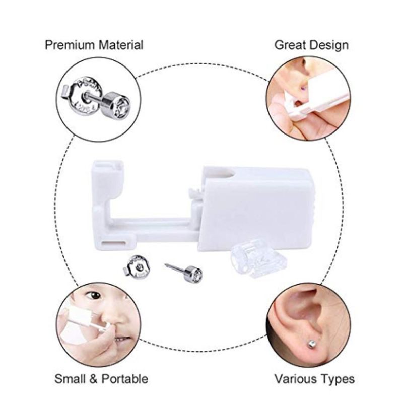 1PC Disposable Sterile Ear Piercing Unit Cartilage Tragus Piercing Gun