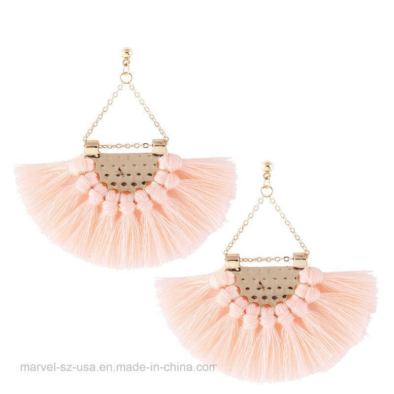 Bohemian Tassels Earrings Fan-Shaped Tassel Earrings Women Accessories