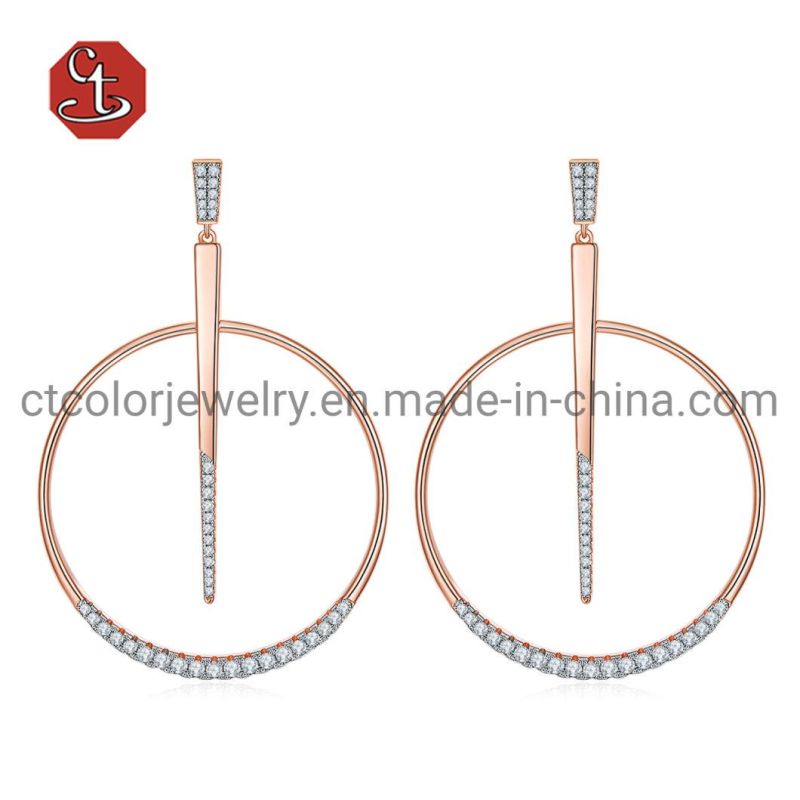 Wholesale 925 Sterling Silver Jewelry Inlaid Earring with Gemstone