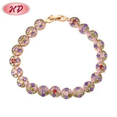 Fashion 18K Rose Gold Plated Chain Bracelet Designs for Woman