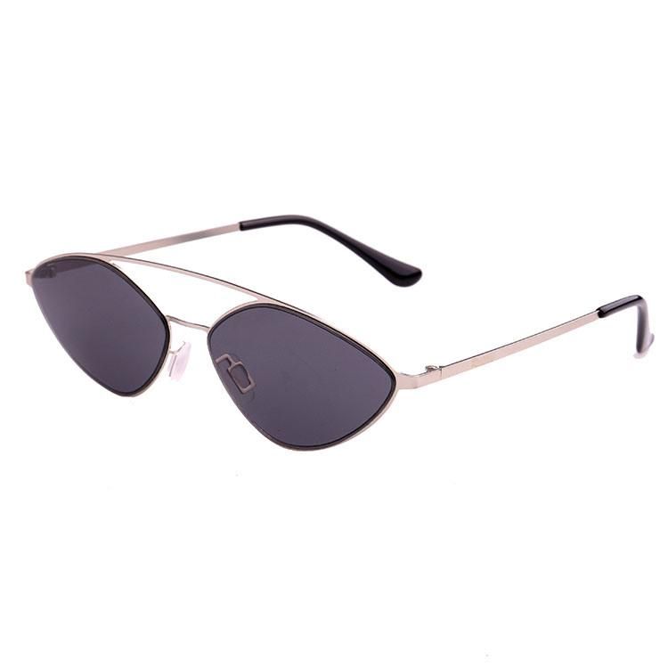 Prismatic Shape with Bar Metal Sunglasses