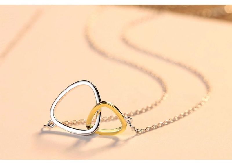 Custom Double Ring Necklace Personalized Initial Necklaces