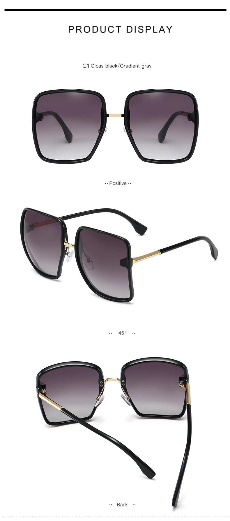 Fashion UV400 Sunglasses Female Trend Wild Face-Lift Big Frame Sunglasses