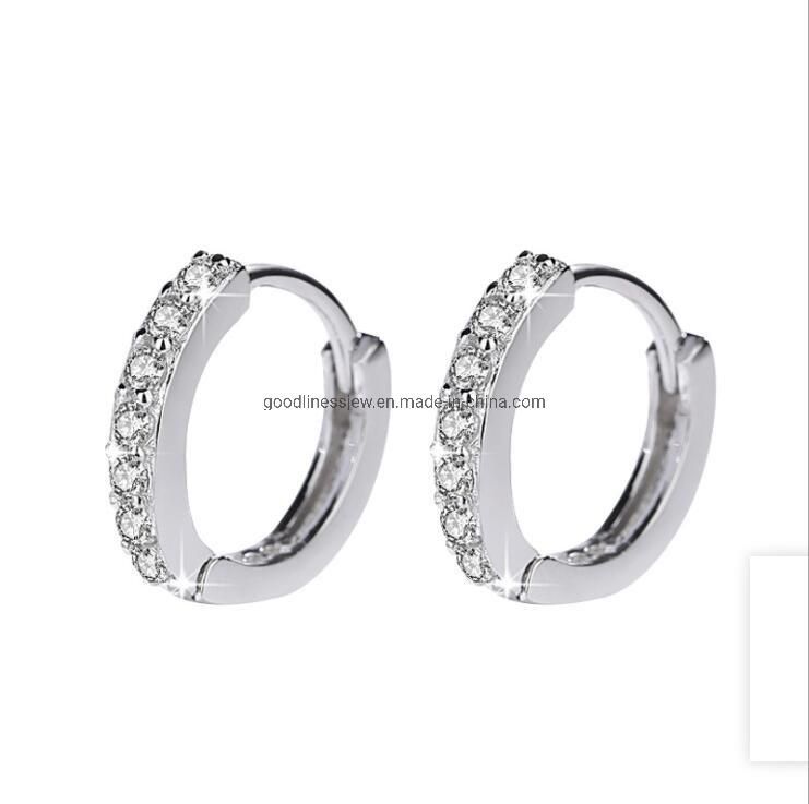 925 Sterling Small Hoop Earrings Simple Huggie Earring Wholesale Fashion Jewelry