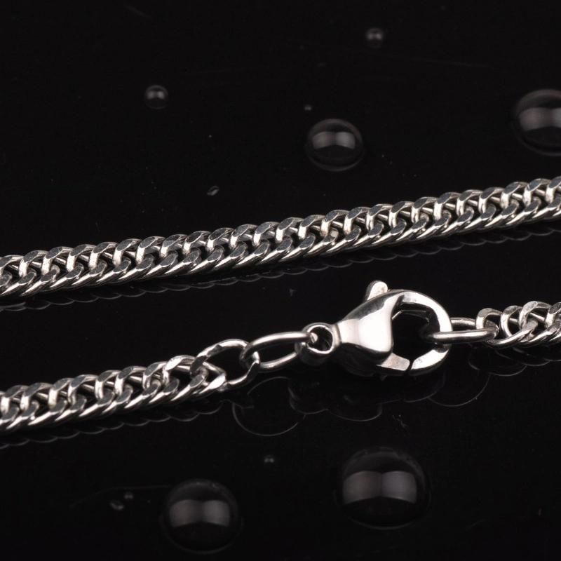 Fashion Jewelry 316L Stainless Steel Chain Polish Double Curb Chain