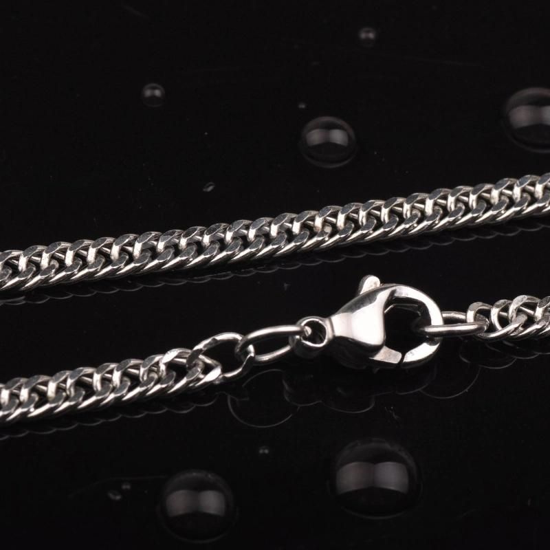 Fashion Jewelry 316L Stainless Steel Chain Polish Double Curb Chain