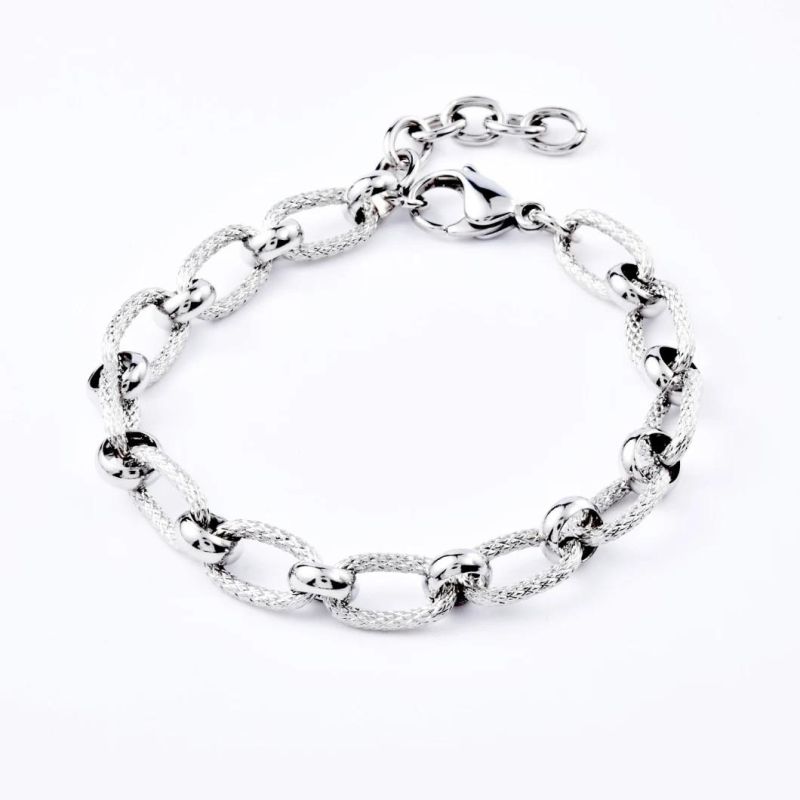 Hip Hop Stainless Steel Sliver Bold Link Chain Bracelet Gold Plated Fashion Jewellery for Men