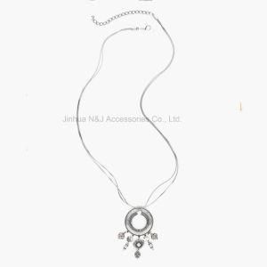 Fashion Jewelry Silver Alloy of Long Pendant Necklace