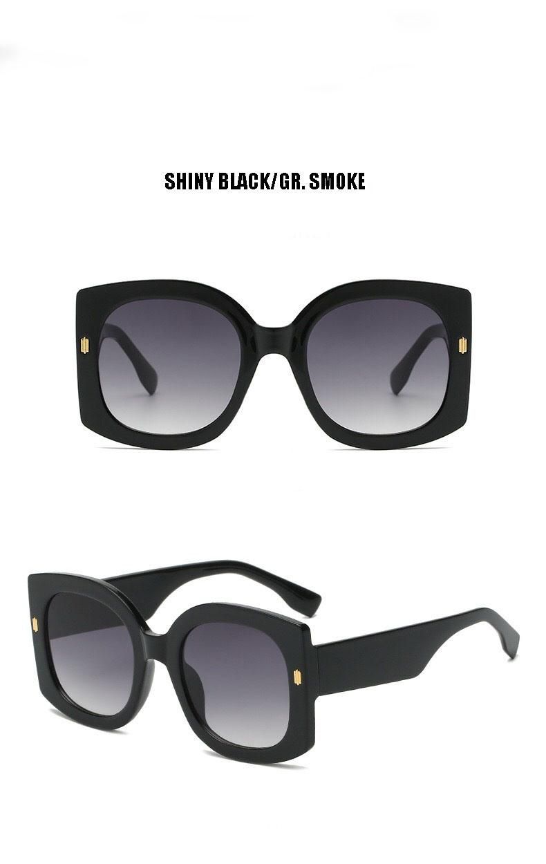 New Arrival Injection Frame Oversized Sunglass Fashion Designer Women′s Sunglasses