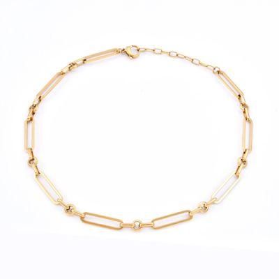 High Quality Fashion Jewellery Elegant Gold Plated Stainless Steel Necklace Handmade Jewelry Design