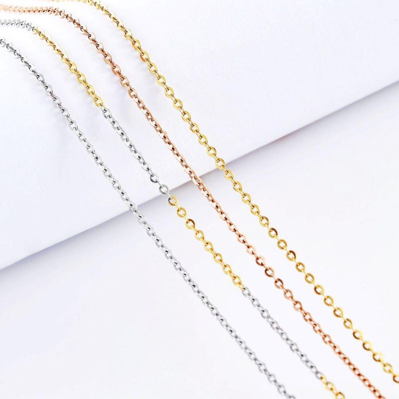 Fashionable Gift Decoration Stainless Steel Jewelry Making Accessories Shiny Cable Chain Necklace