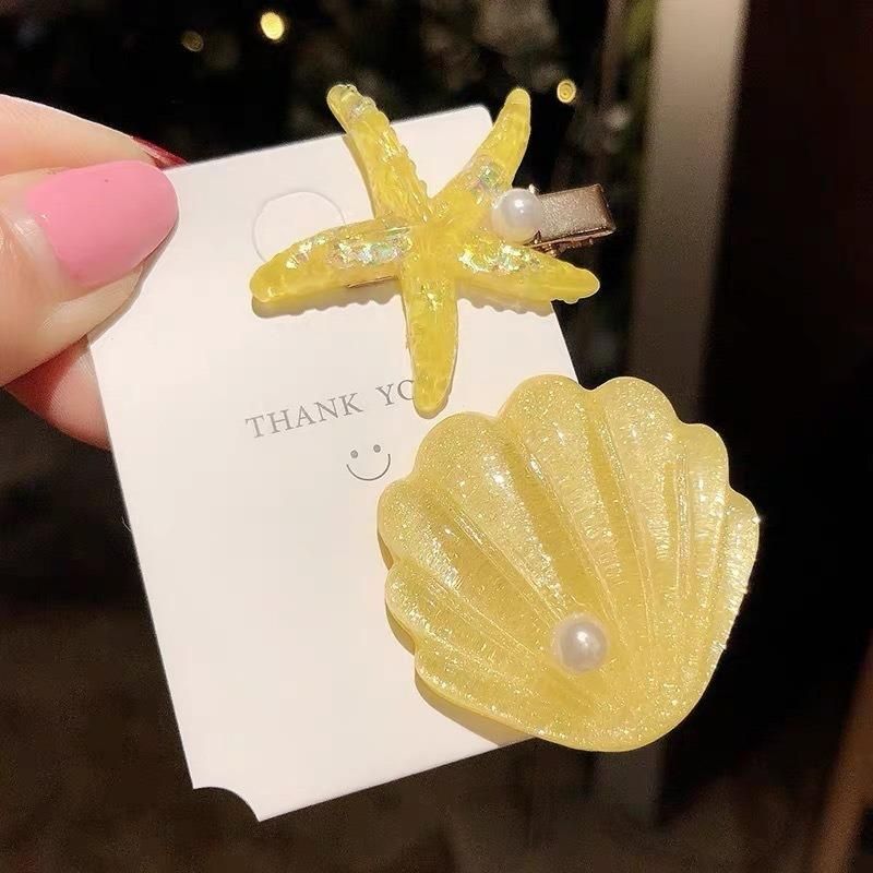 Cute Bb Clip Shell Conch Starfish Pearl Hair Pin for Children&Adult