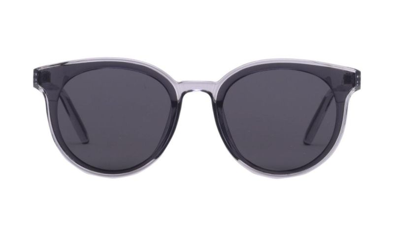 Fashion Transparent PC Frame Grey Lens Sunglasses with Ce/FDA