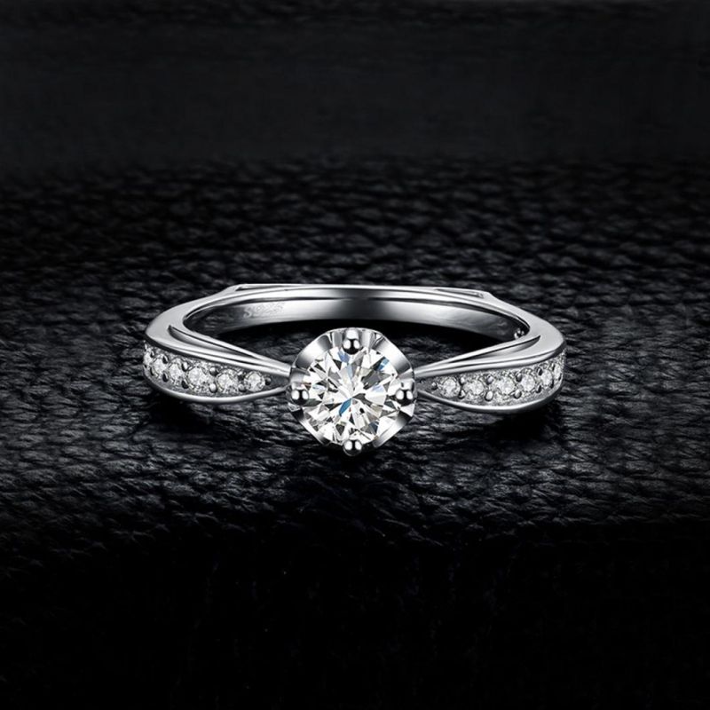 925 Sterling Silver Jewelry Vintage Perfume Bottle Cubic Zirconia Solitaire Engagement Ring Wholesale