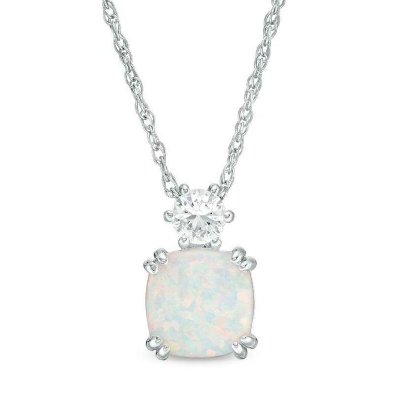 Vivid Unique Hot Selling Jewelry Flower Frame Opal with CZ Necklace S925 Gold Plated Necklace