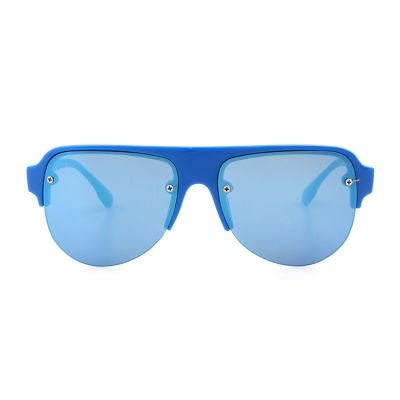 Rim PC Frame Blue Color with Mirror Kids Sunglasses