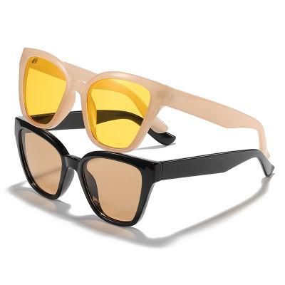 Women High Quality Hot Selling Sun Glasses UV400 Lenses Colorful Cat Eye Square Frame Trendy Fashion Sunglasses