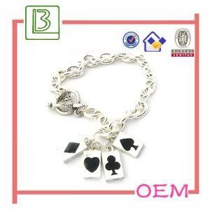 Playing Cards Enamel Charms Key Tag Bracelet (BR66)