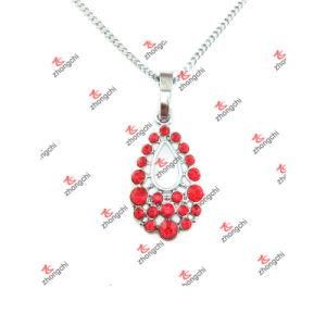 New Custom Red Crystal Tear Charms Pendant Jewelry Necklace (LOD60128)