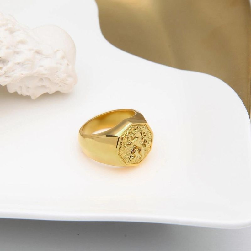 3D Effect Trendy 18K Pure Gold Rings for Women Engagement Ladies Finger Ring Jewelry Accessories