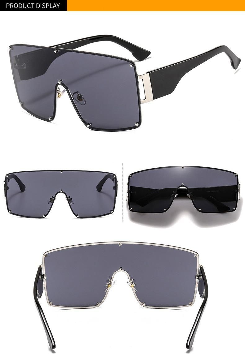 2020 Hot Sale Metal UV400 One-Piece Sunglasses