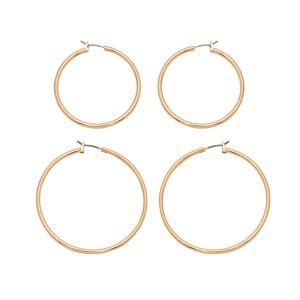 Women Costume Jewelry Thin Metal Women Fashion Hoop Earrings Set