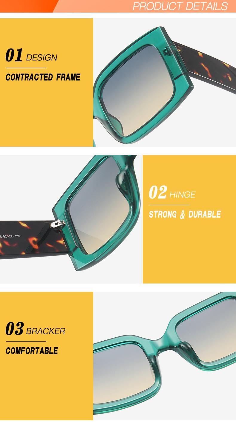 Sunglasses Personality Colorful Wide-Leg Glasses
