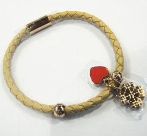 Fashion Leather Stainless Steel Bracelet (BC2775)