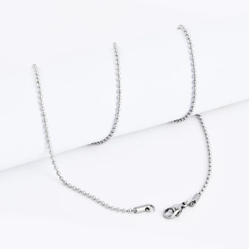 Stainless Steel 316L Jewelry Making Ball Beads Chain Necklace Bracelet Gold Plated
