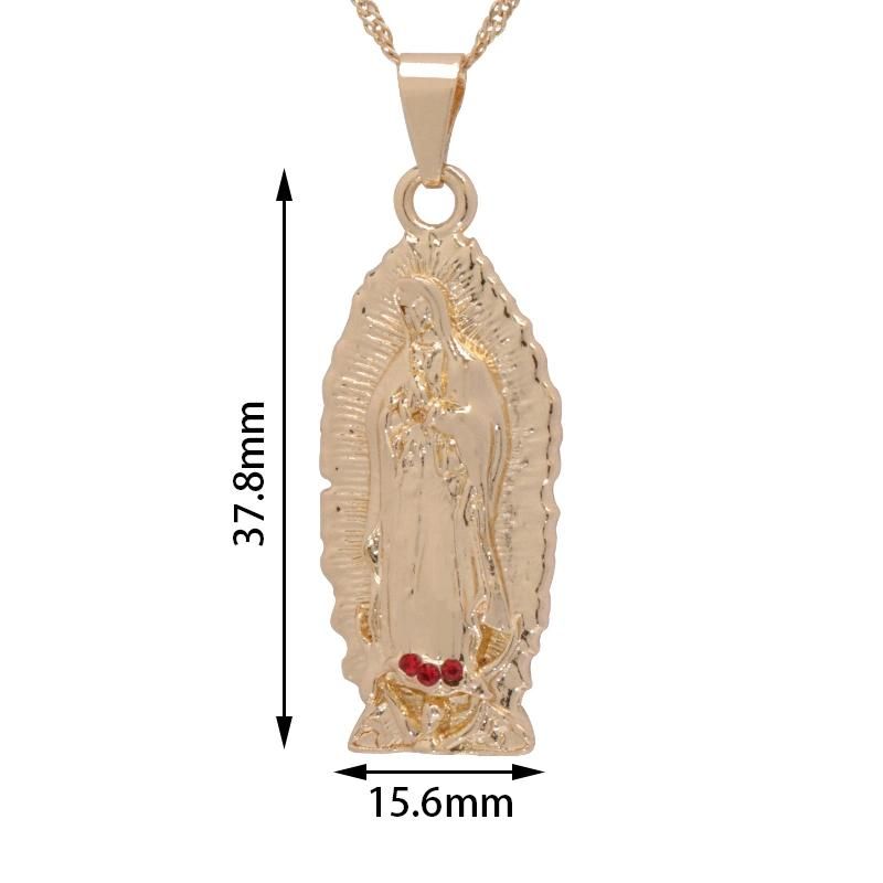 Wholesale 18K Gold Virgin Mary Religious Delicate Jewelry Necklace