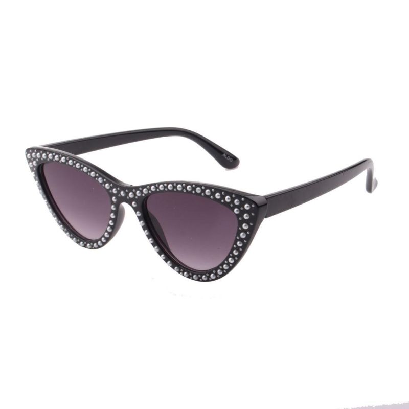 2018 Cat Eye Mirror Lens Sunglasses with Ball Decoration