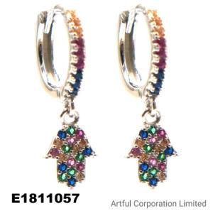 High Standard Rhodium Plating Silver Earring