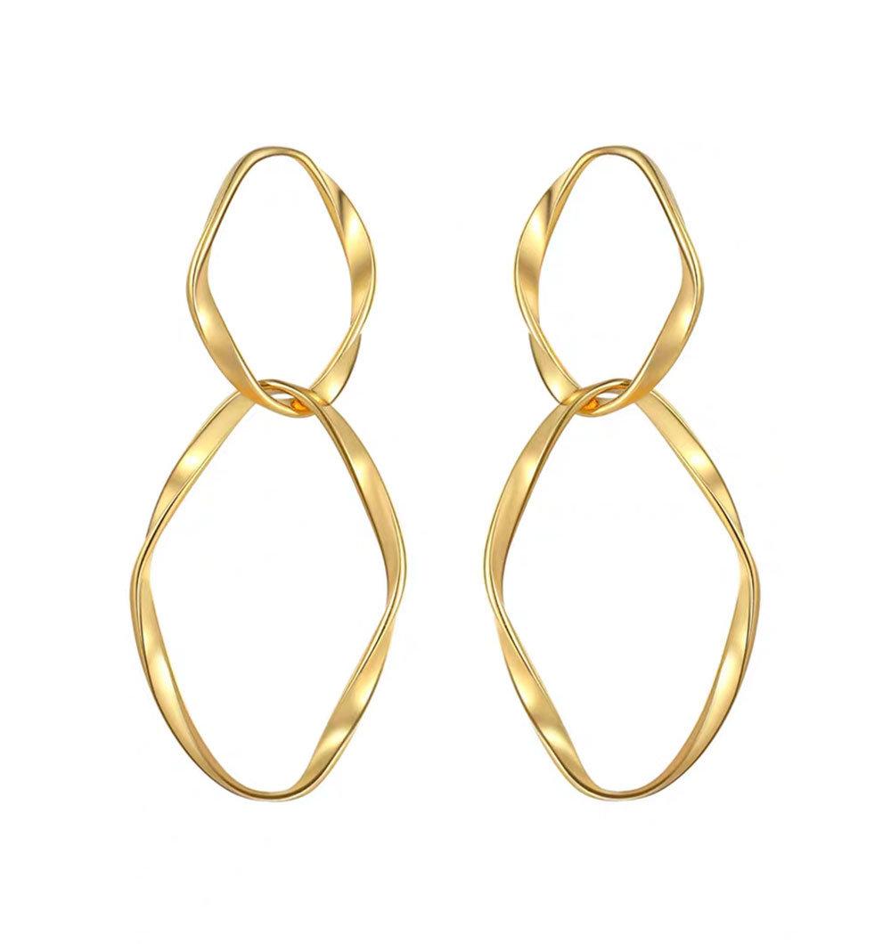 925 Silver Fashion Jewelry Fashion Accessories Simple Design Gold Plated 925 Sterling Silver Fashion Jewellery Factory Wholesale Fine Earrings